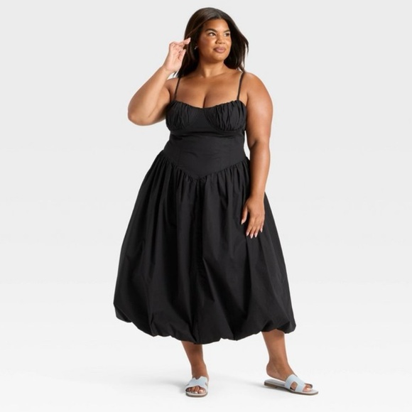 Women's Corset Bubble Midi A-Line Dress 2X
- Future Collective Black - Picture 1 of 3